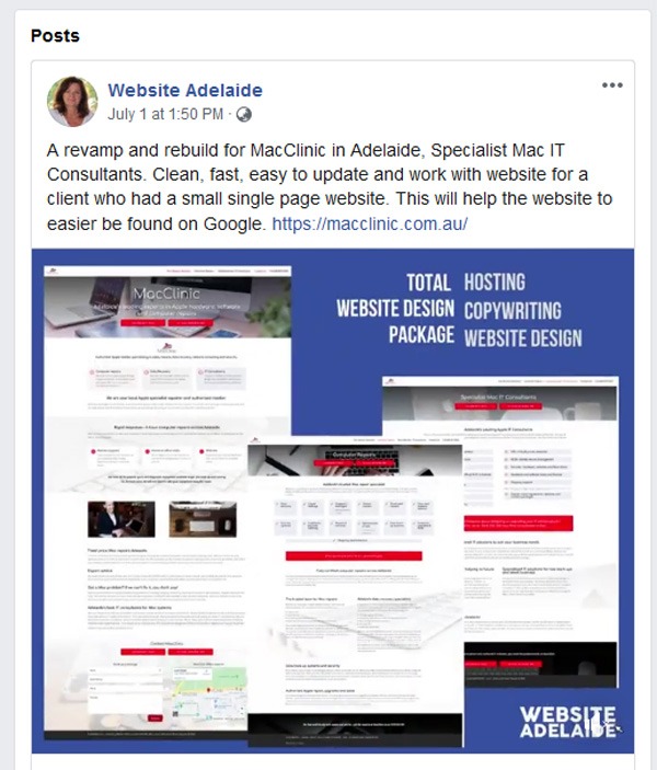 website adelaide links from social media