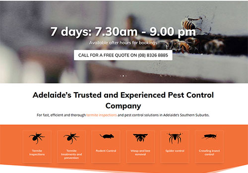 Website for HomeMasters Pest Control