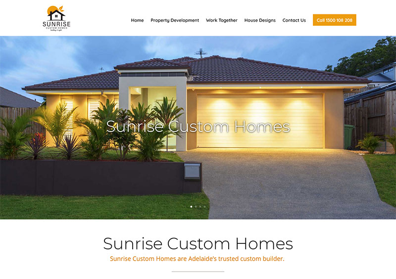 Example of Website for home builders in Adelaide