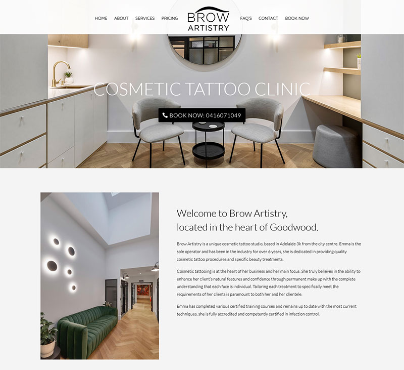 Website for Cosmetic Tattoo Clinic