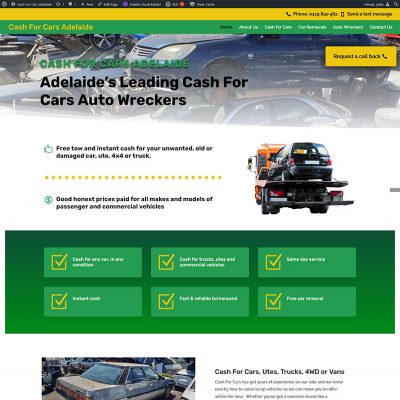 Cash for Cars Adelaide – website design and copywriting