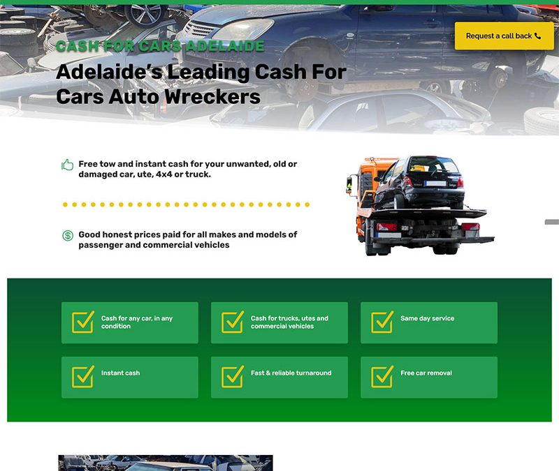 Cash for Cars Adelaide – website design and copywriting