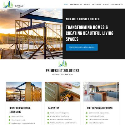 Website design for Home Renovations Adelaide