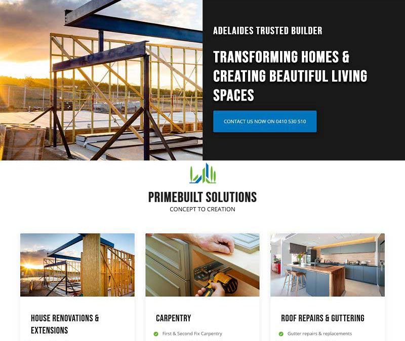 Website design for Home Renovations Adelaide