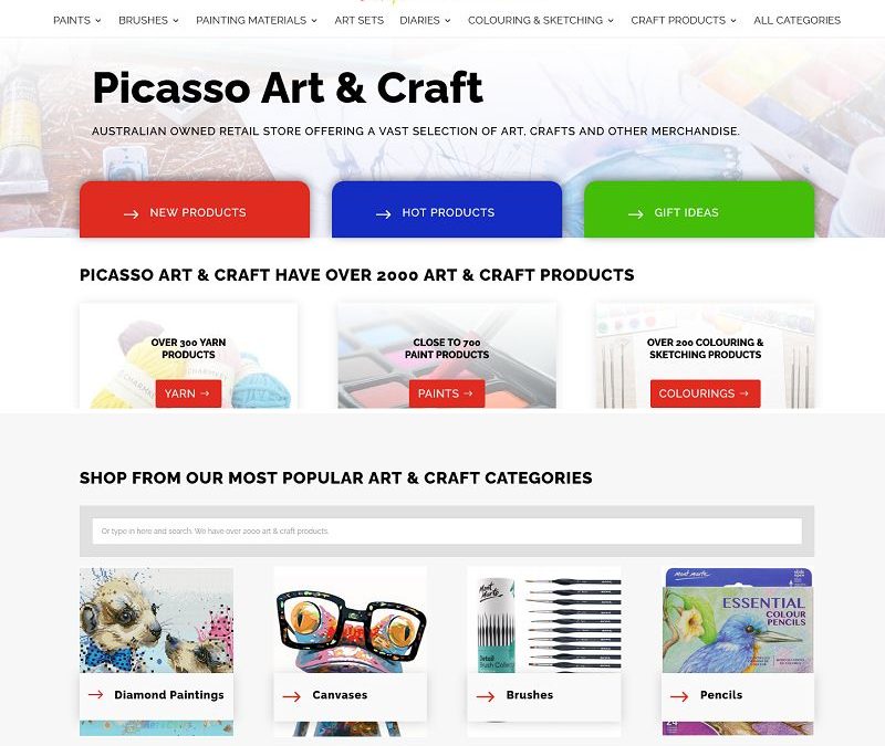 Large art and craft online shop