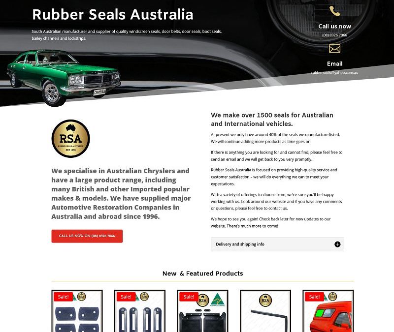 Large ecommerce website with over 1500 different car seals