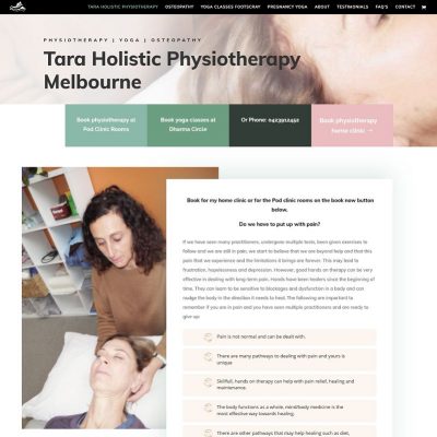 Ecommerce booking website for physiotherapy and yoga