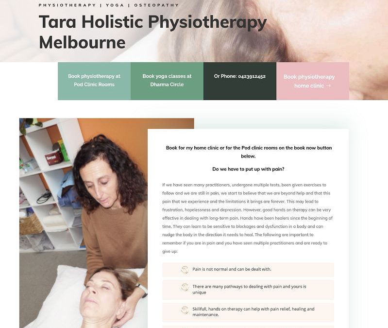 Ecommerce booking website for physiotherapy and yoga