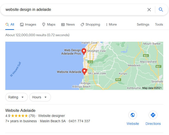 website design adelaide google my business