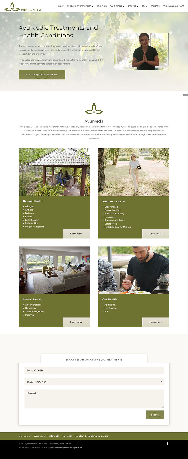 website design for clare valley caravan park 