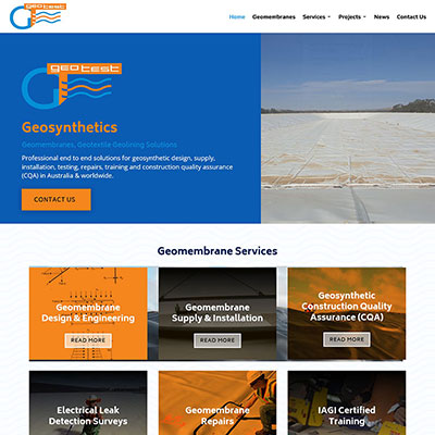 Website design for Geotest