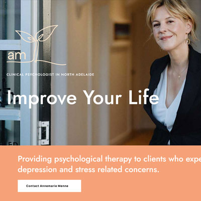 Web design – redesign – for a clinical psychologist in Adelaide