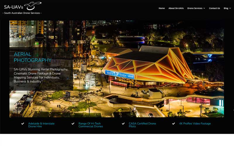 drone photography adelaide website design