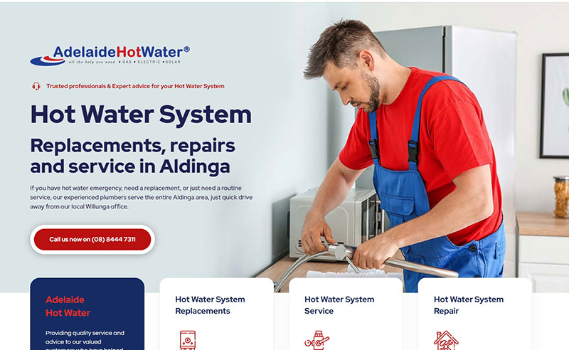 hot water adelaide web design