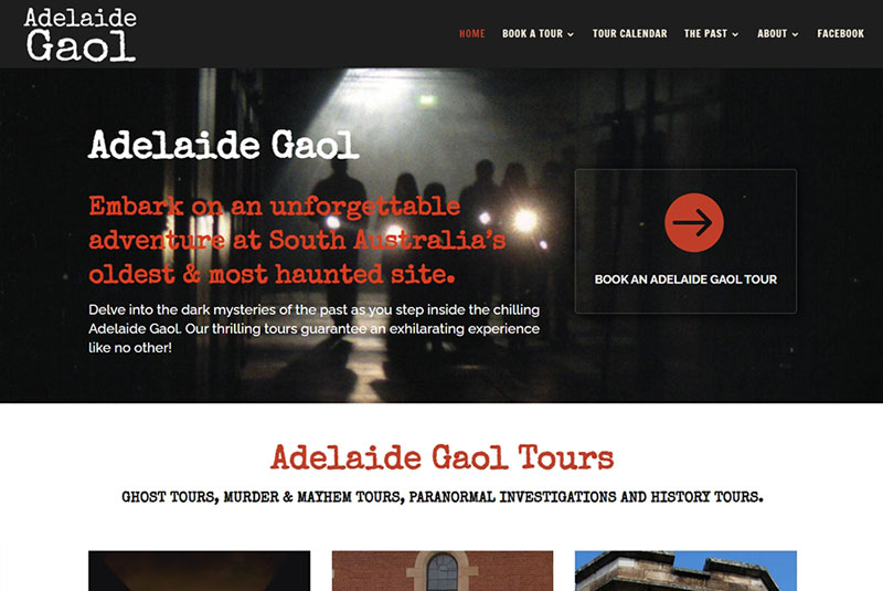 Web designer Adelaide SA for Adelaide Gaol