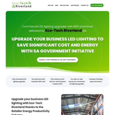 Website design for Eco-Tech Riverland