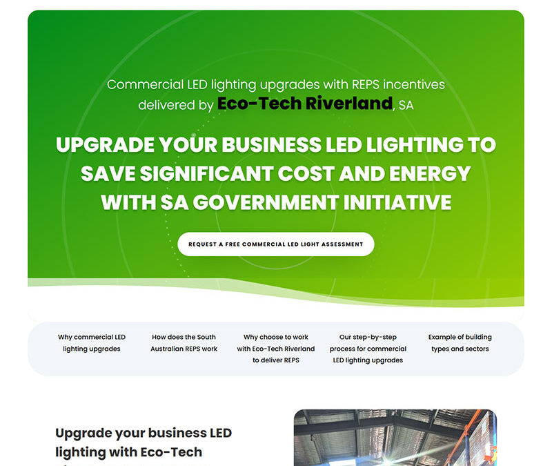 Website design for Eco-Tech Riverland