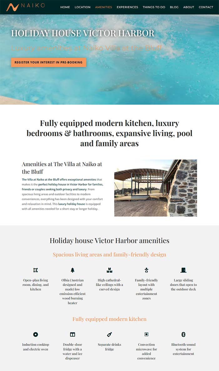 website design website for holiday rental accommodation website design website for holiday rental accommodation
