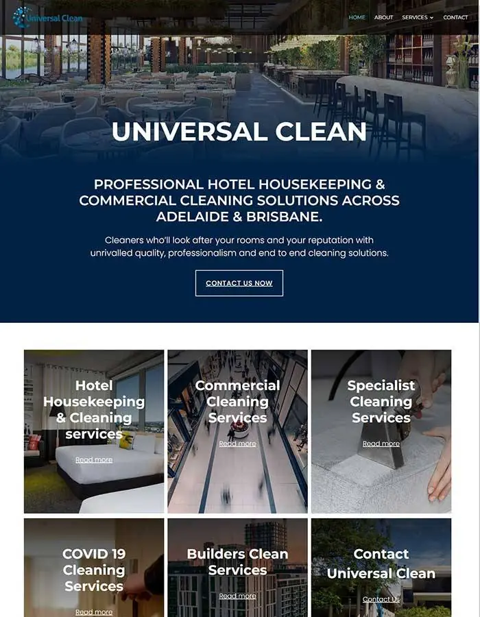 Commercial cleaning website designer Adelaide