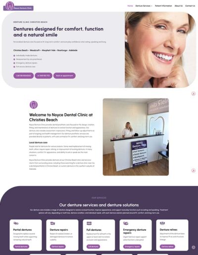 Dentures website design