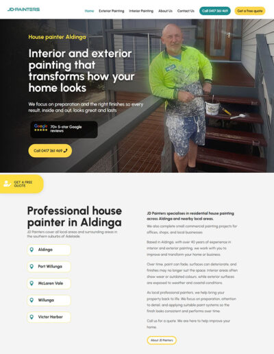 Website design house painter Aldinga